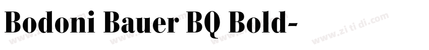 Bodoni Bauer BQ Bold字体转换